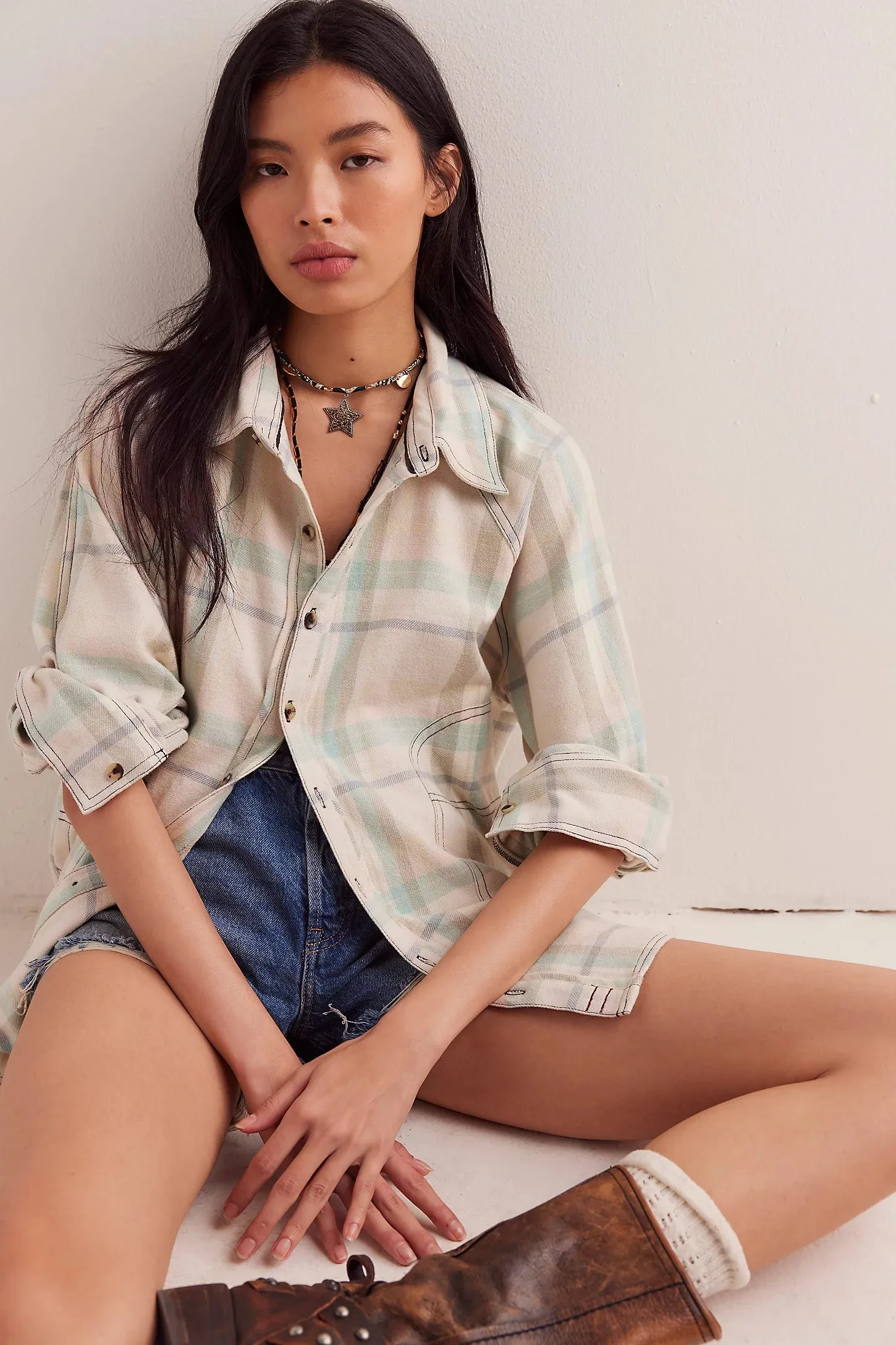 Girl Meets Boy Plaid Shirt