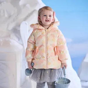 Girls Overcoat Fluffy Hooded Zipper Warm Jacket
