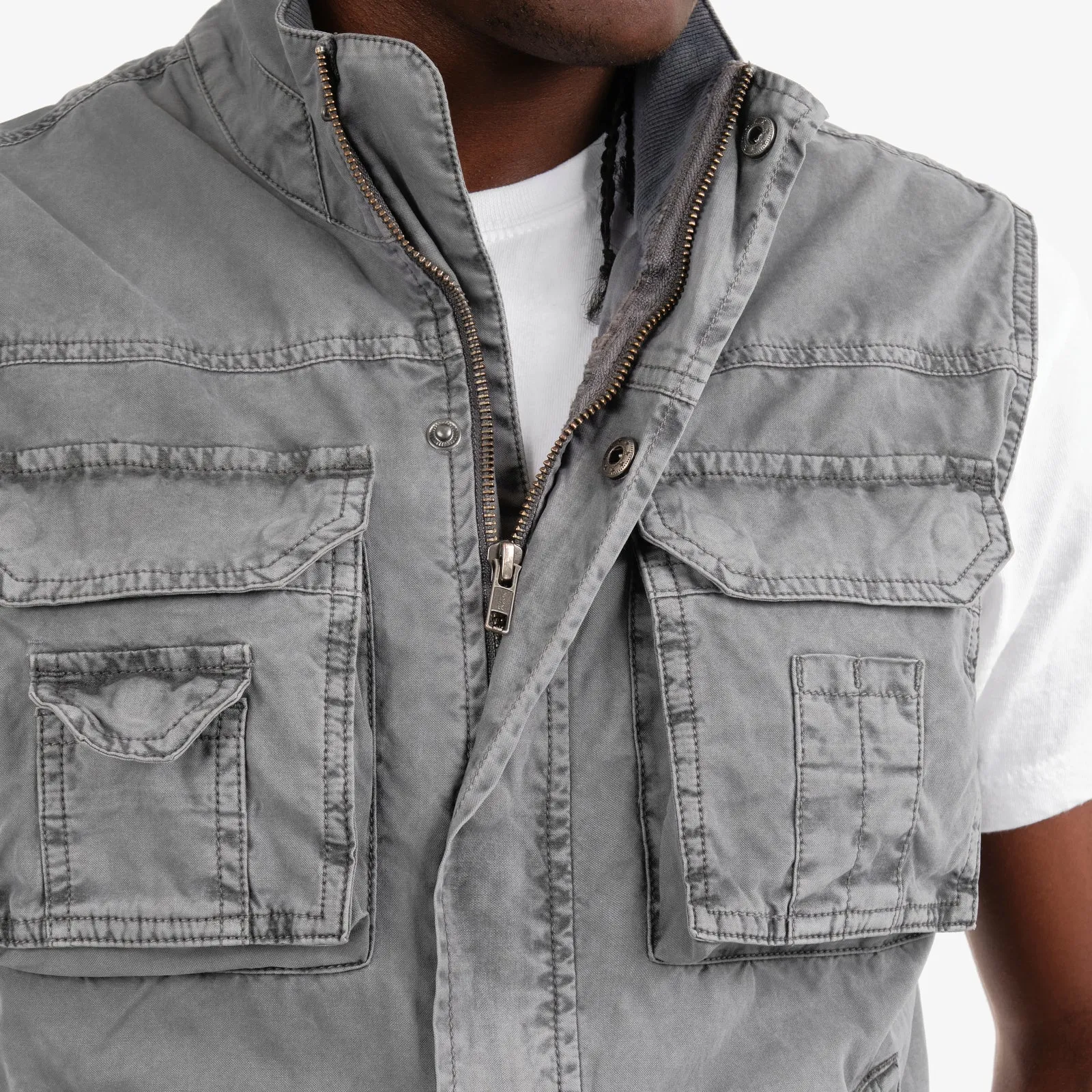 GREY CARGO VEST