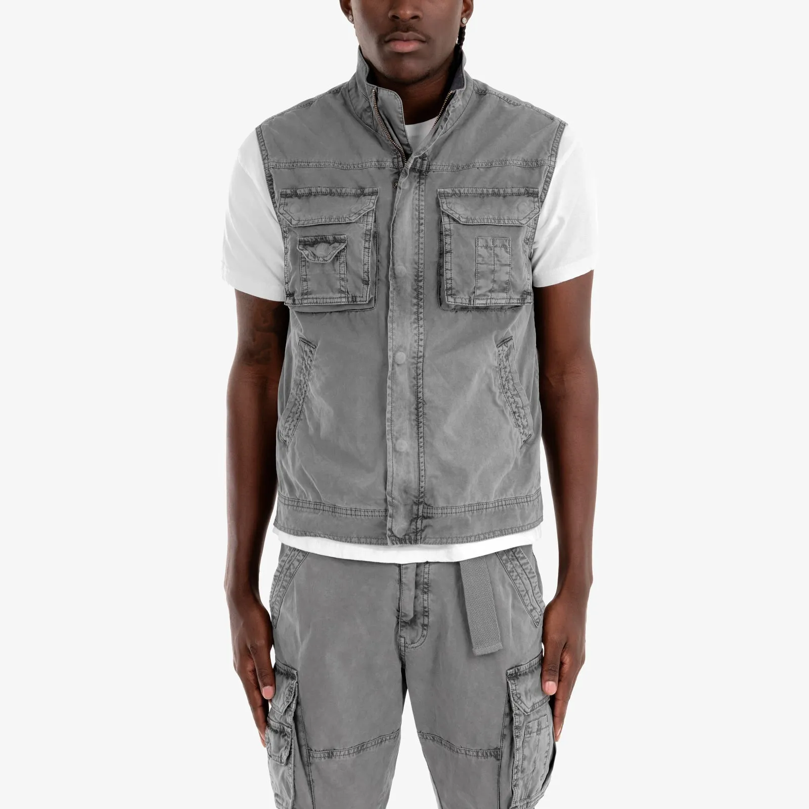 GREY CARGO VEST