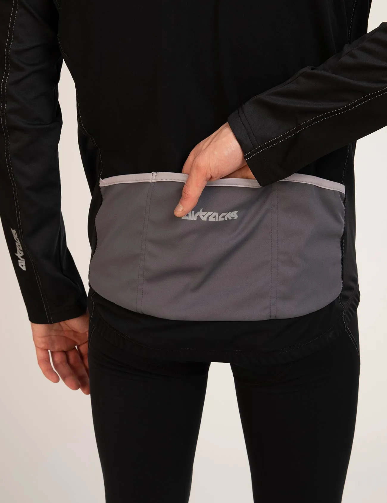 Herren Thermo Fahrradjacke Comfort Line Schwarz Grau Setprodukt