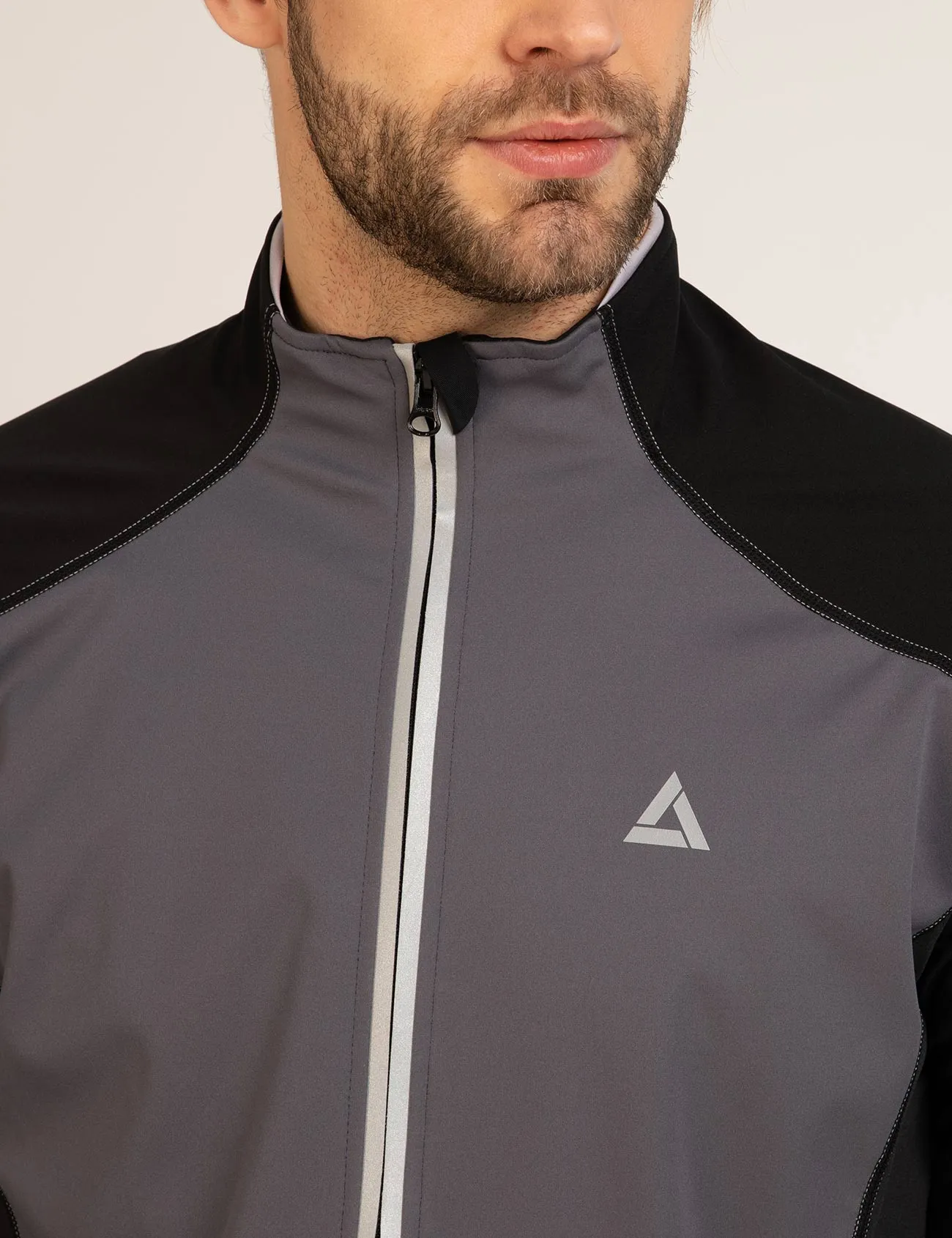 Herren Thermo Fahrradjacke Comfort Line Schwarz Grau Setprodukt