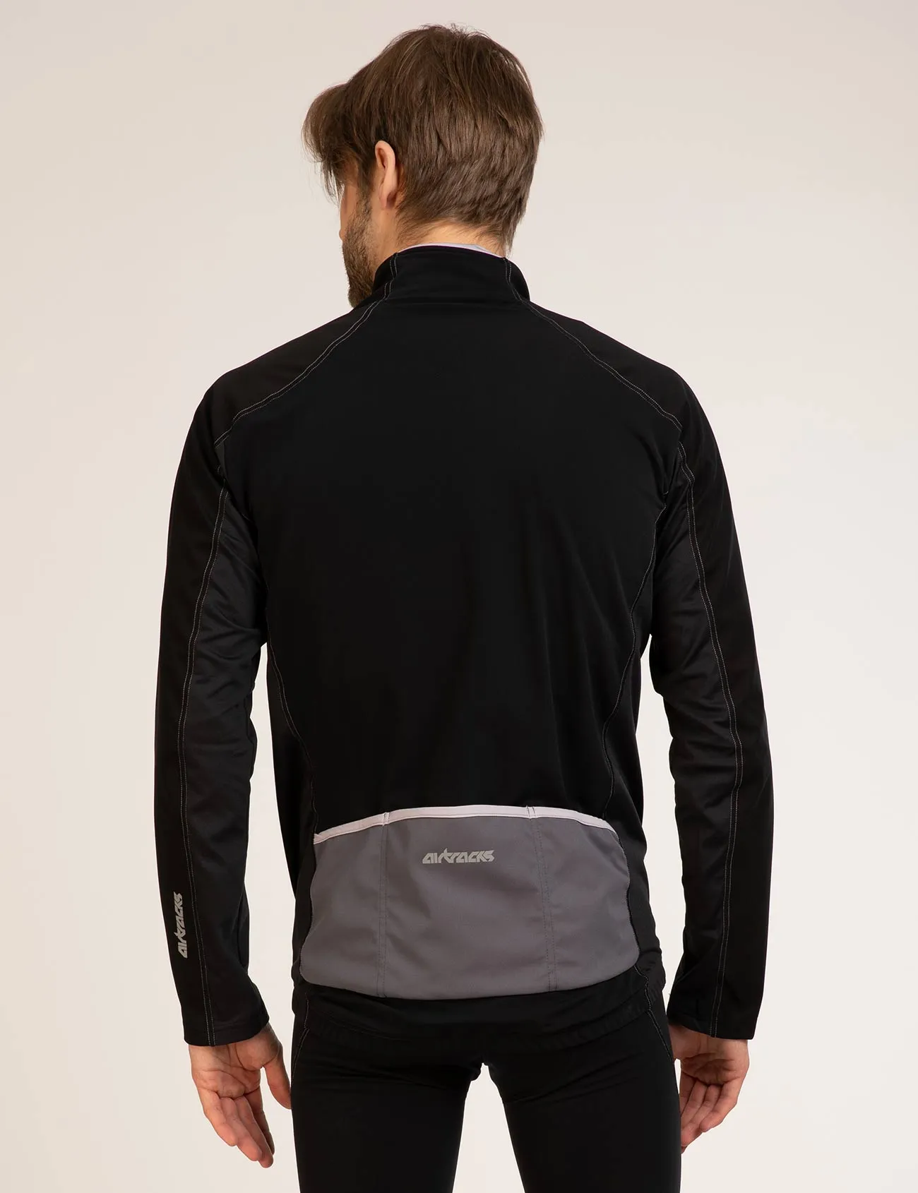 Herren Thermo Fahrradjacke Comfort Line Schwarz Grau Setprodukt
