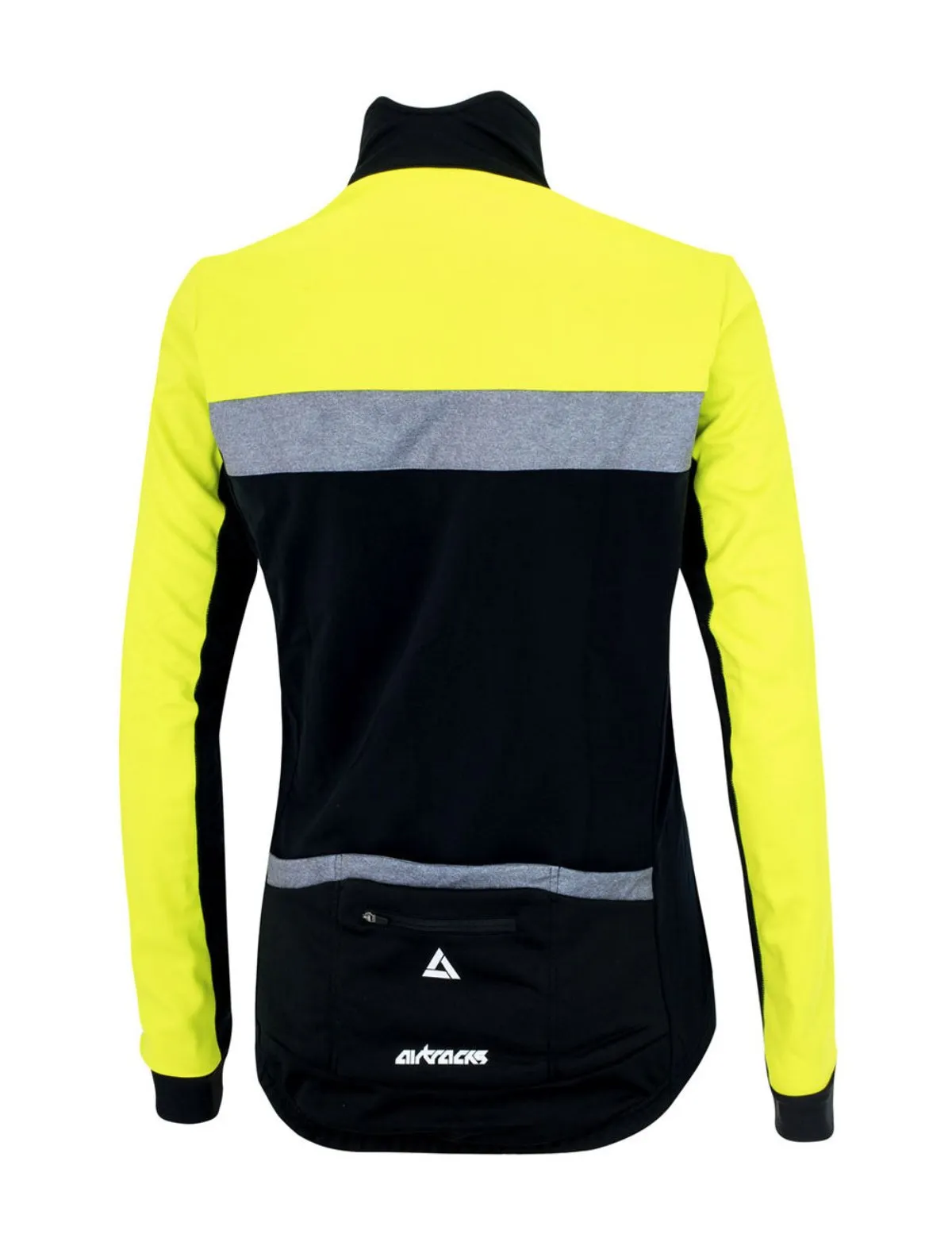 Herren Winter Thermo Fahrradjacke Pro Team Schwarz Neon