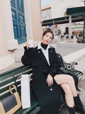 High Level Windbreaker Loose Over The Knee Women's Jacket