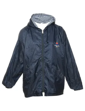 Hooded Navy Athens 2004 Nylon Jacket - L