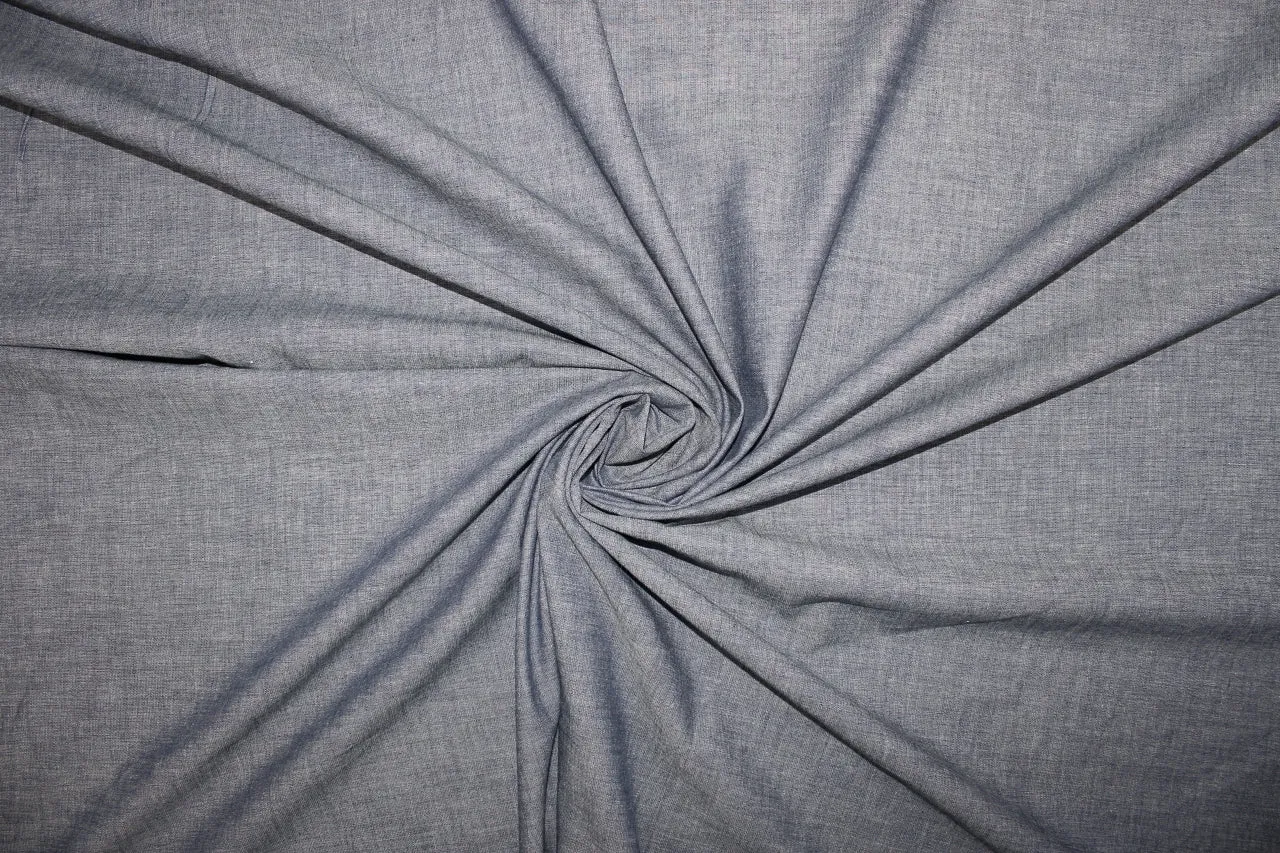 Italian Cross-Dyed Handkerchief Linen - Heathered Denim
