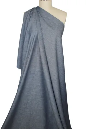 Italian Cross-Dyed Handkerchief Linen - Heathered Denim