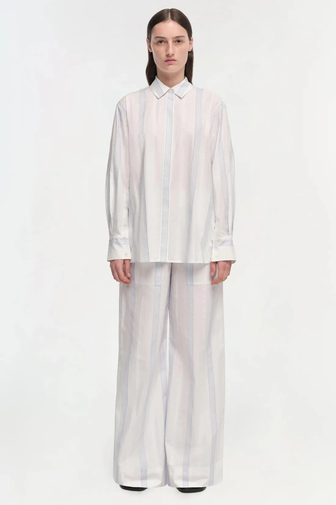 Jonathan Simkhai Chandler Shirt Blue Stripe Multi