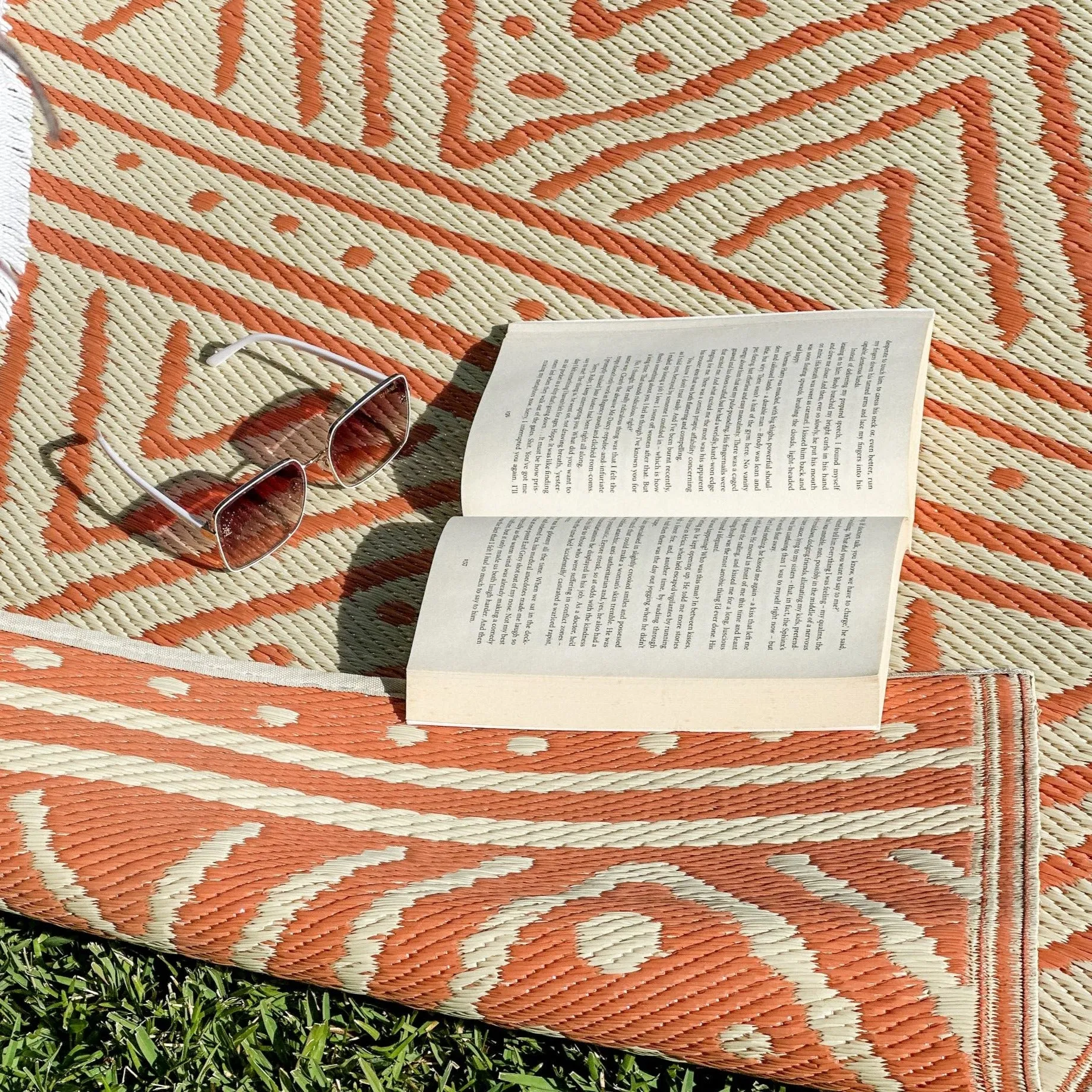Kona Peach Recycled Plastic Large Outdoor Rug