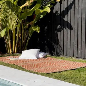 Kona Peach Recycled Plastic Large Outdoor Rug