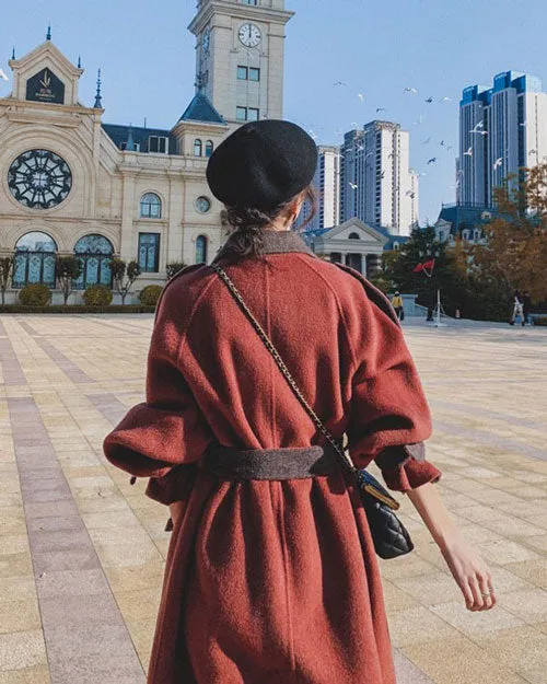 Light Loose Goddess Mid-Length Woolen Women's Coat