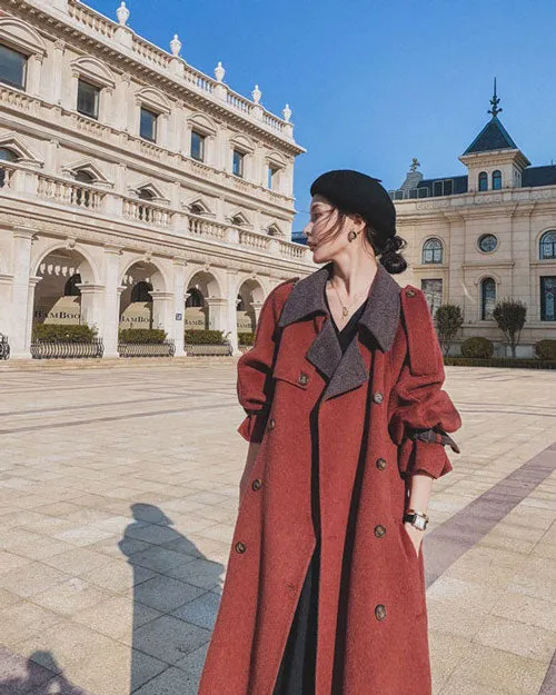 Light Loose Goddess Mid-Length Woolen Women's Coat