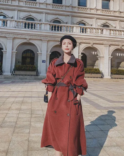 Light Loose Goddess Mid-Length Woolen Women's Coat