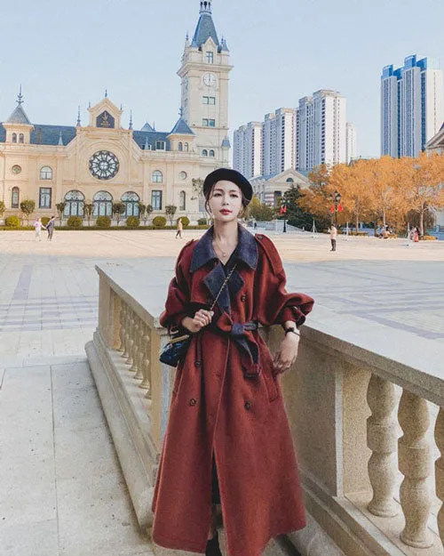 Light Loose Goddess Mid-Length Woolen Women's Coat