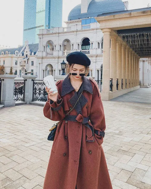 Light Loose Goddess Mid-Length Woolen Women's Coat