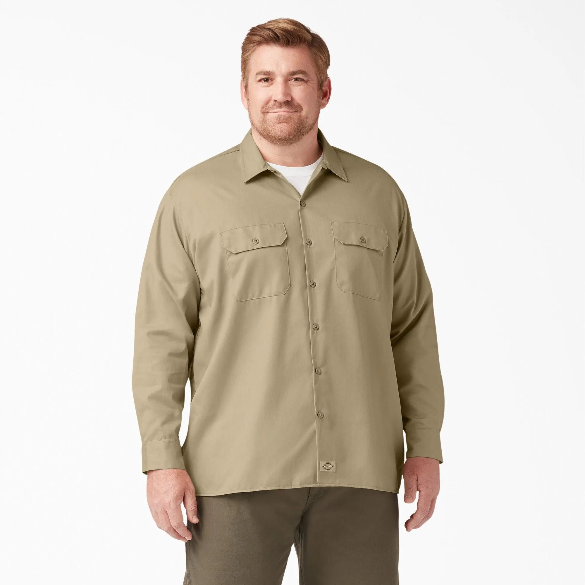 Long Sleeve Work Shirt, Khaki