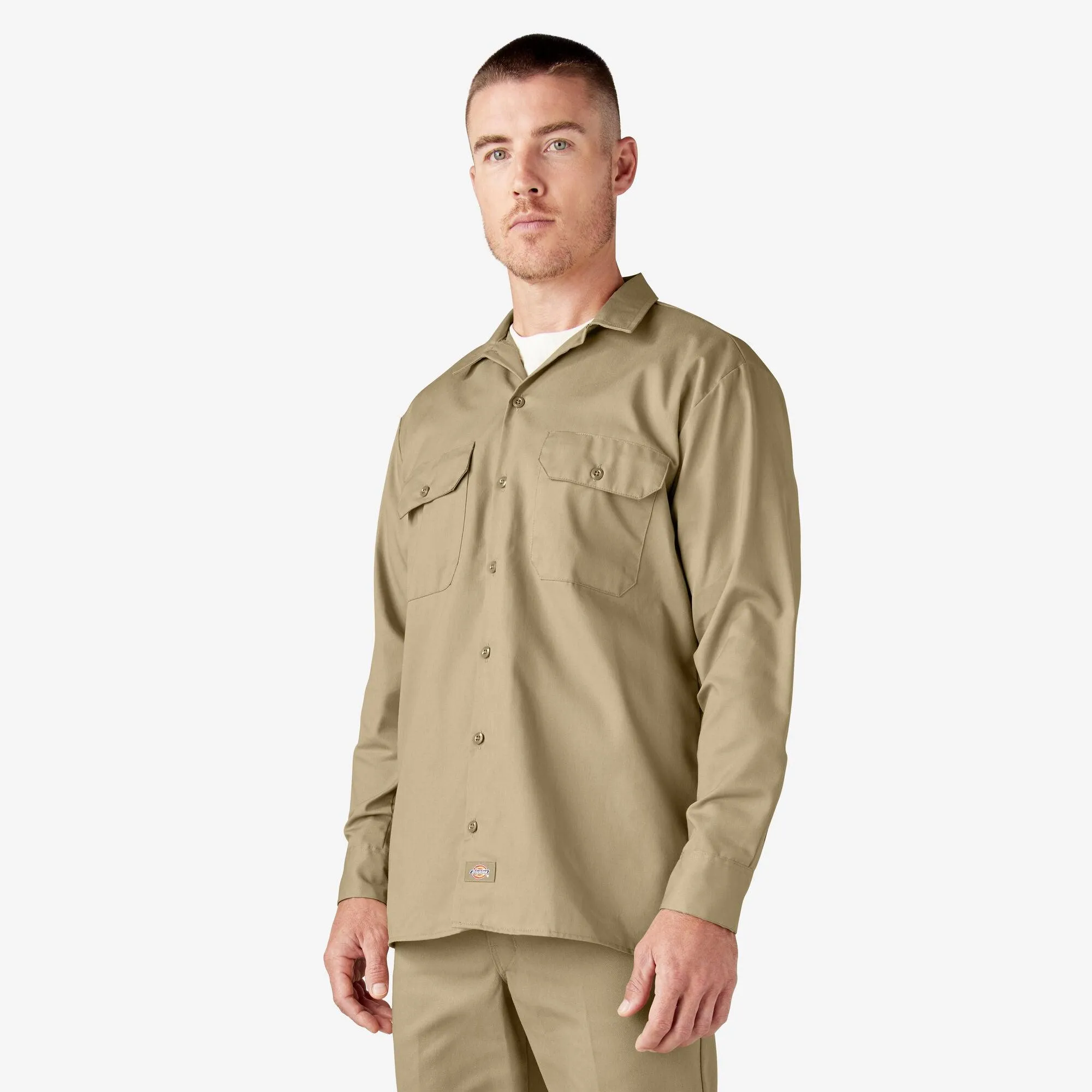 Long Sleeve Work Shirt, Khaki