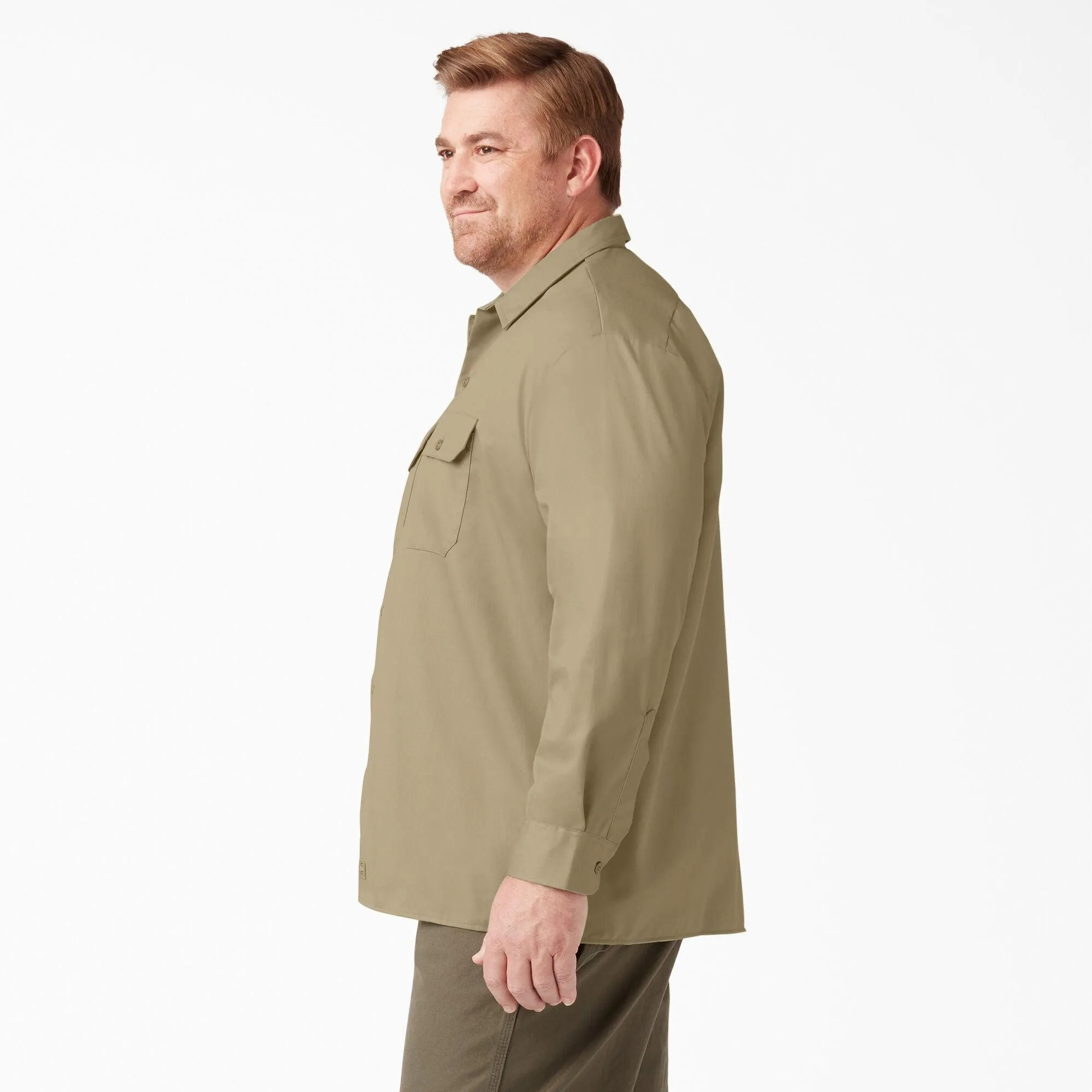 Long Sleeve Work Shirt, Khaki
