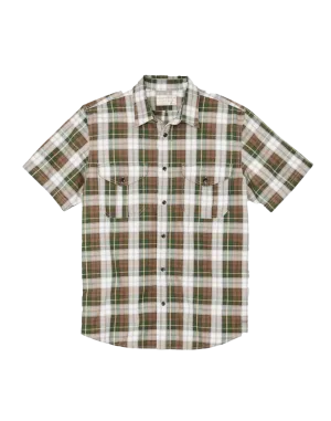 Lt Wt Alaskan Guide SS Shirt Grn/Wht/Brn Plaid