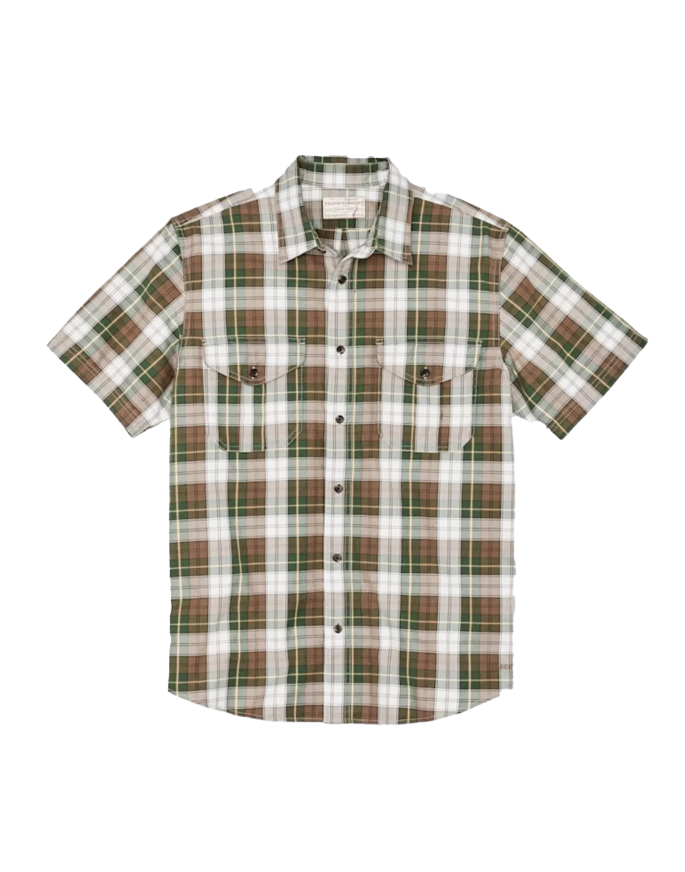 Lt Wt Alaskan Guide SS Shirt Grn/Wht/Brn Plaid