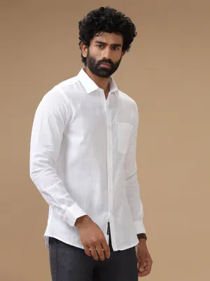 Men Linen White Shirt Irish