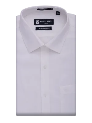 Mens Pure Linen Regular Fit White Shirt Wonder Linen