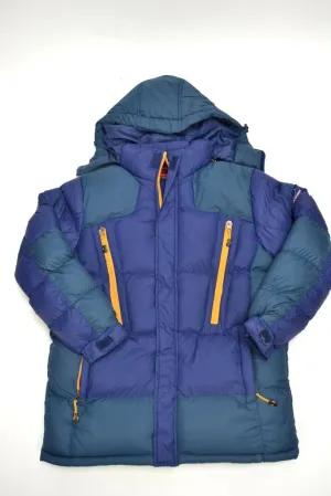 men's winter bubble jackets - blue/orange Case of 12