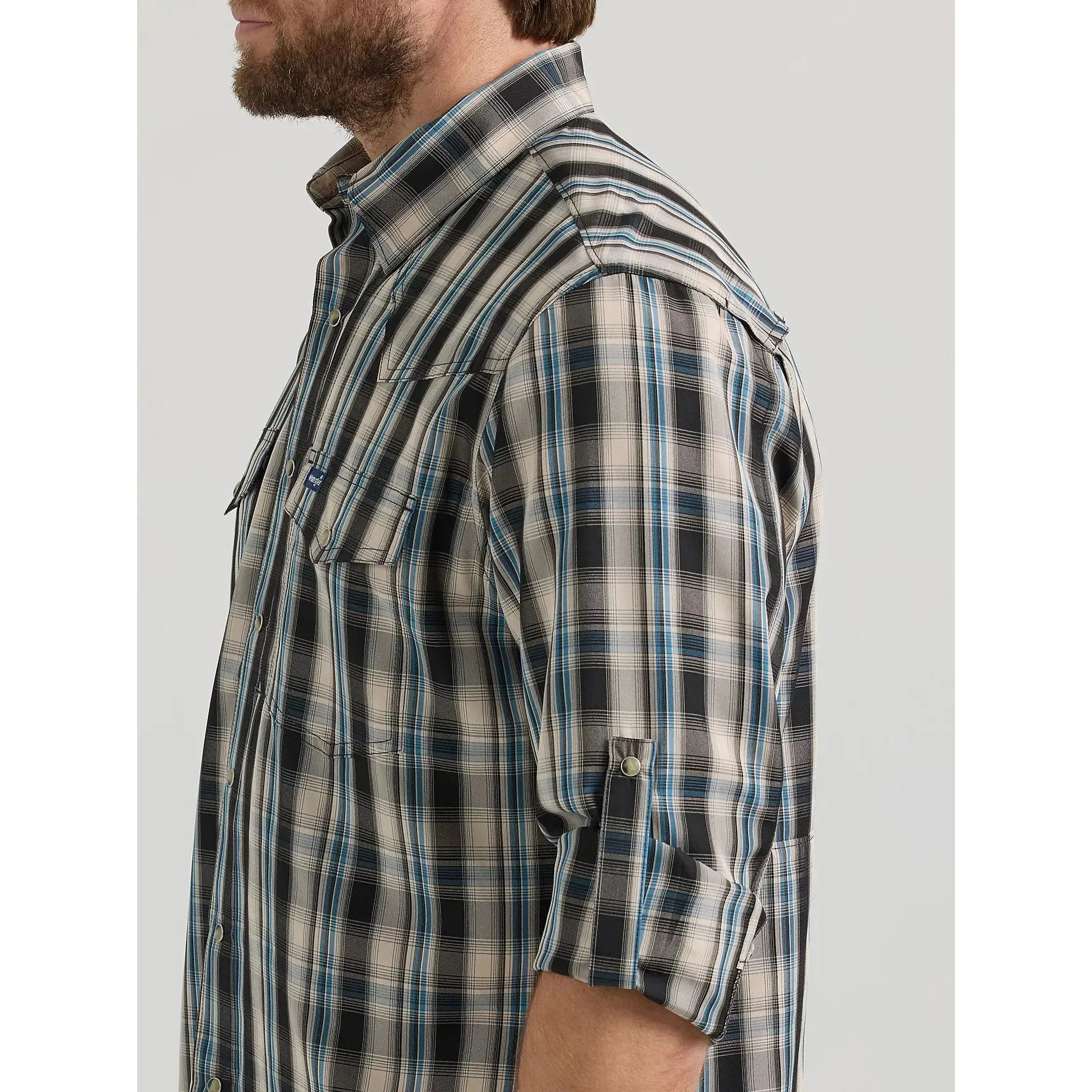 Men's Wrangler Performance Snap Long Sleeve Plaid Shirt 112352665