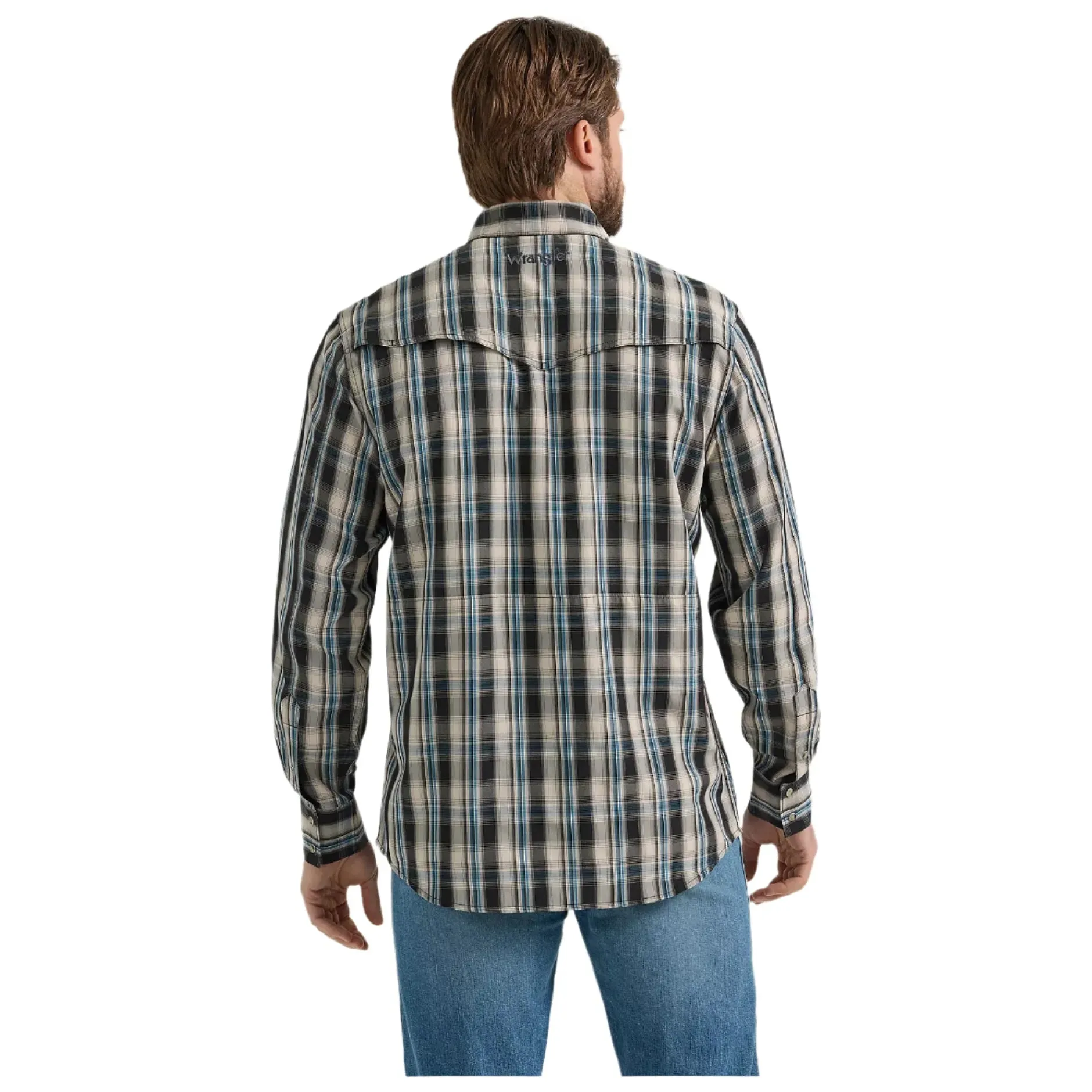 Men's Wrangler Performance Snap Long Sleeve Plaid Shirt 112352665