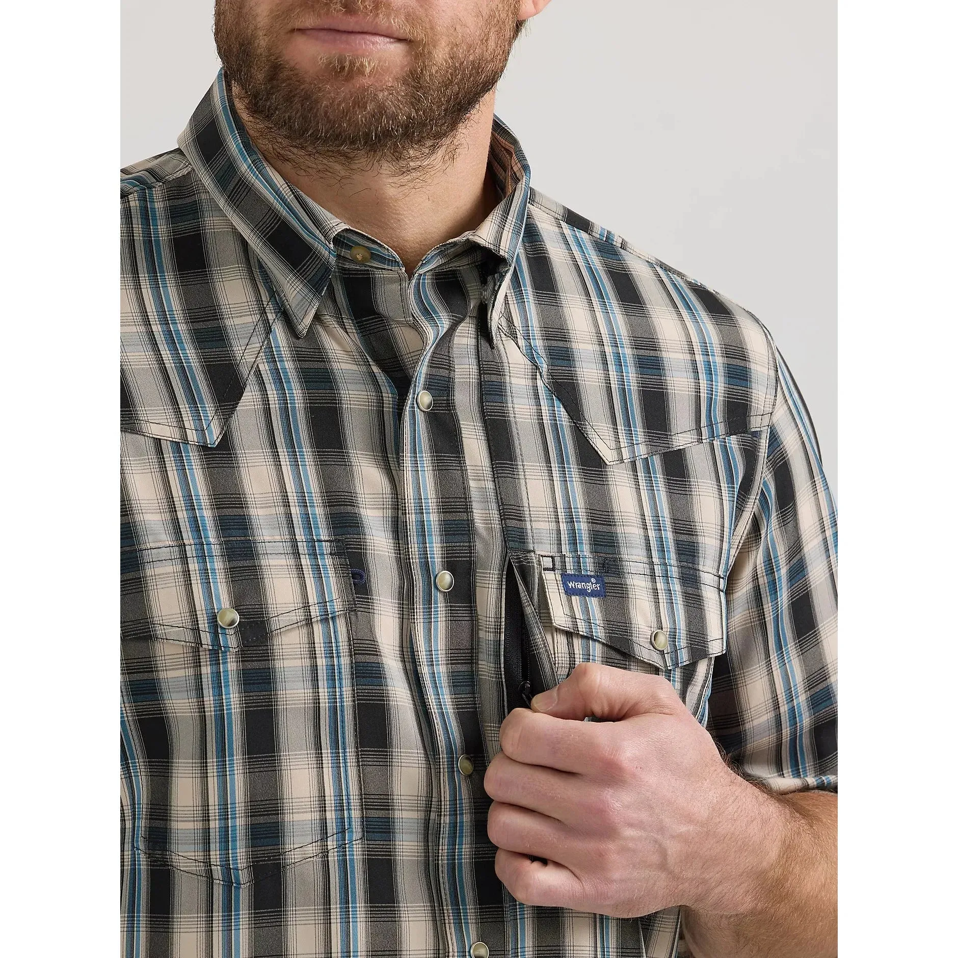 Men's Wrangler Performance Snap Long Sleeve Plaid Shirt 112352665