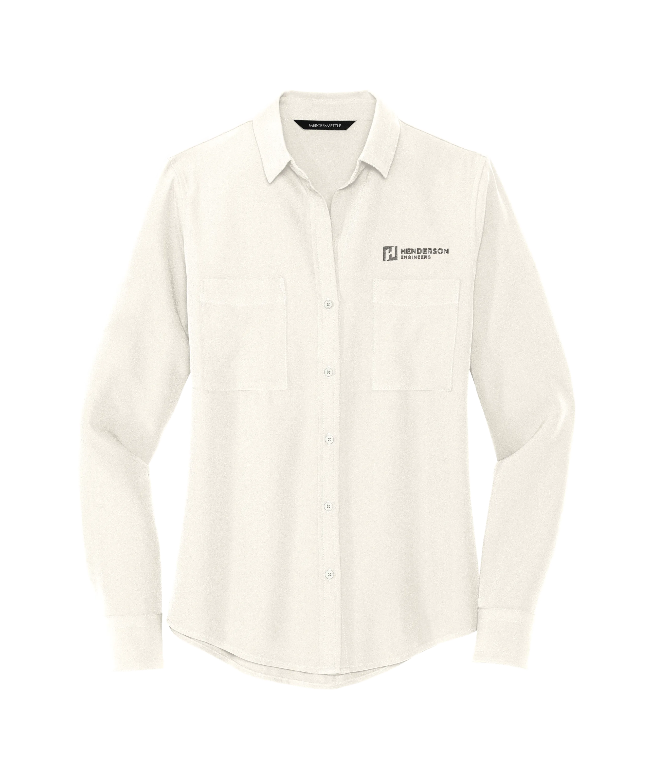 Mercer Mettle™ Women's Stretch Crepe Long Sleeve Camp Blouse