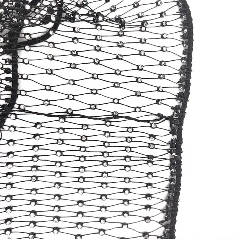 Metallic Glitter Fishnet Shorts