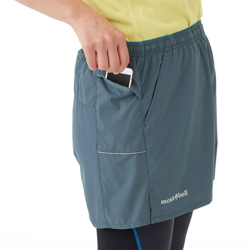 Montbell Women's Light Cross Runner Shorts - Black Gray