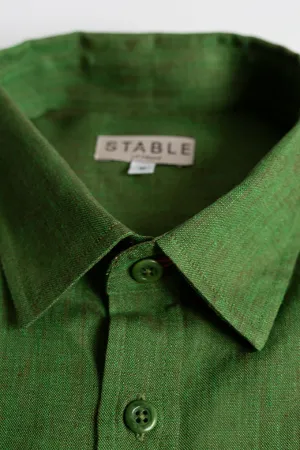 Moss Green Irish Linen Shirt