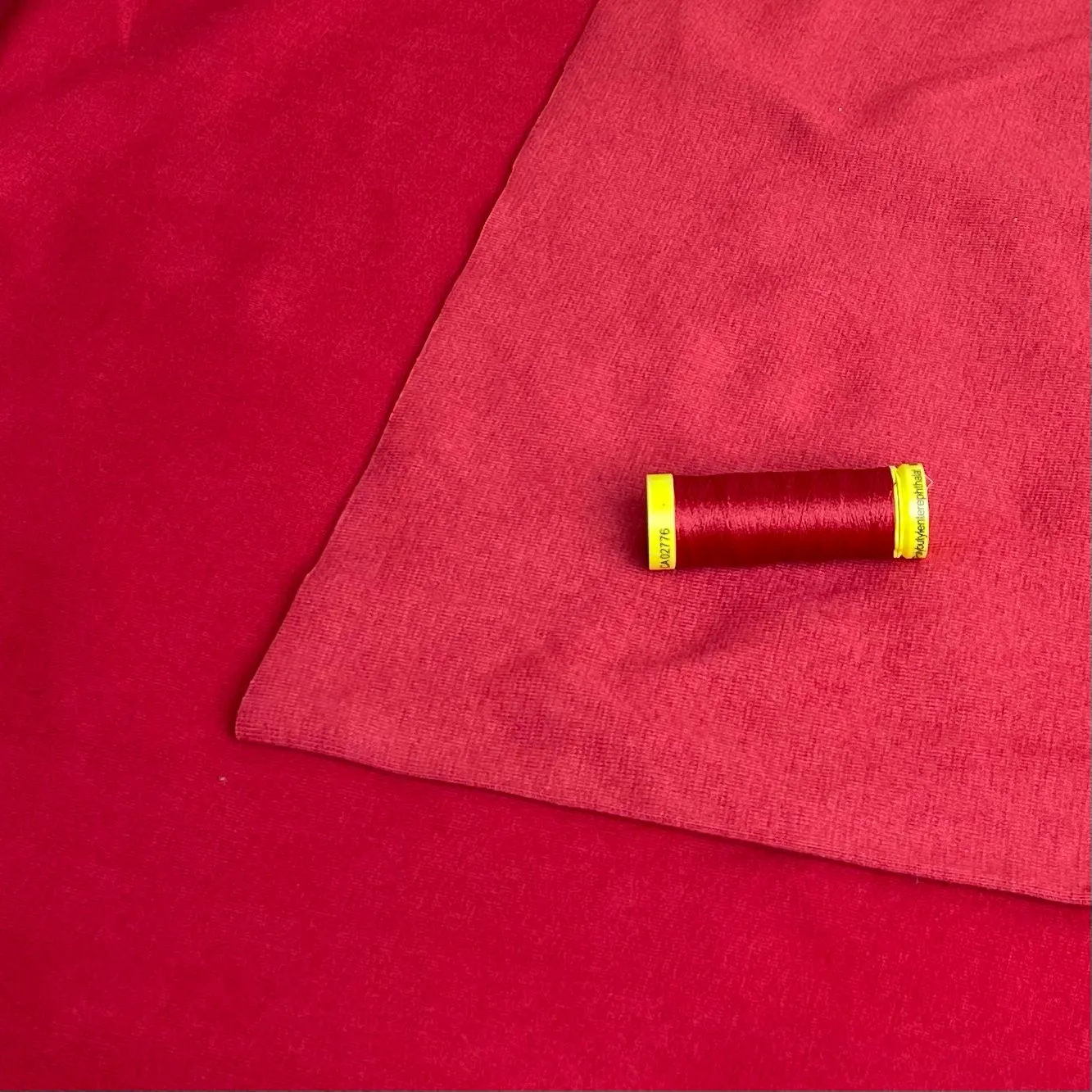 Peach Soft GOTS Organic Cotton Sweat-shirting in Dark Red
