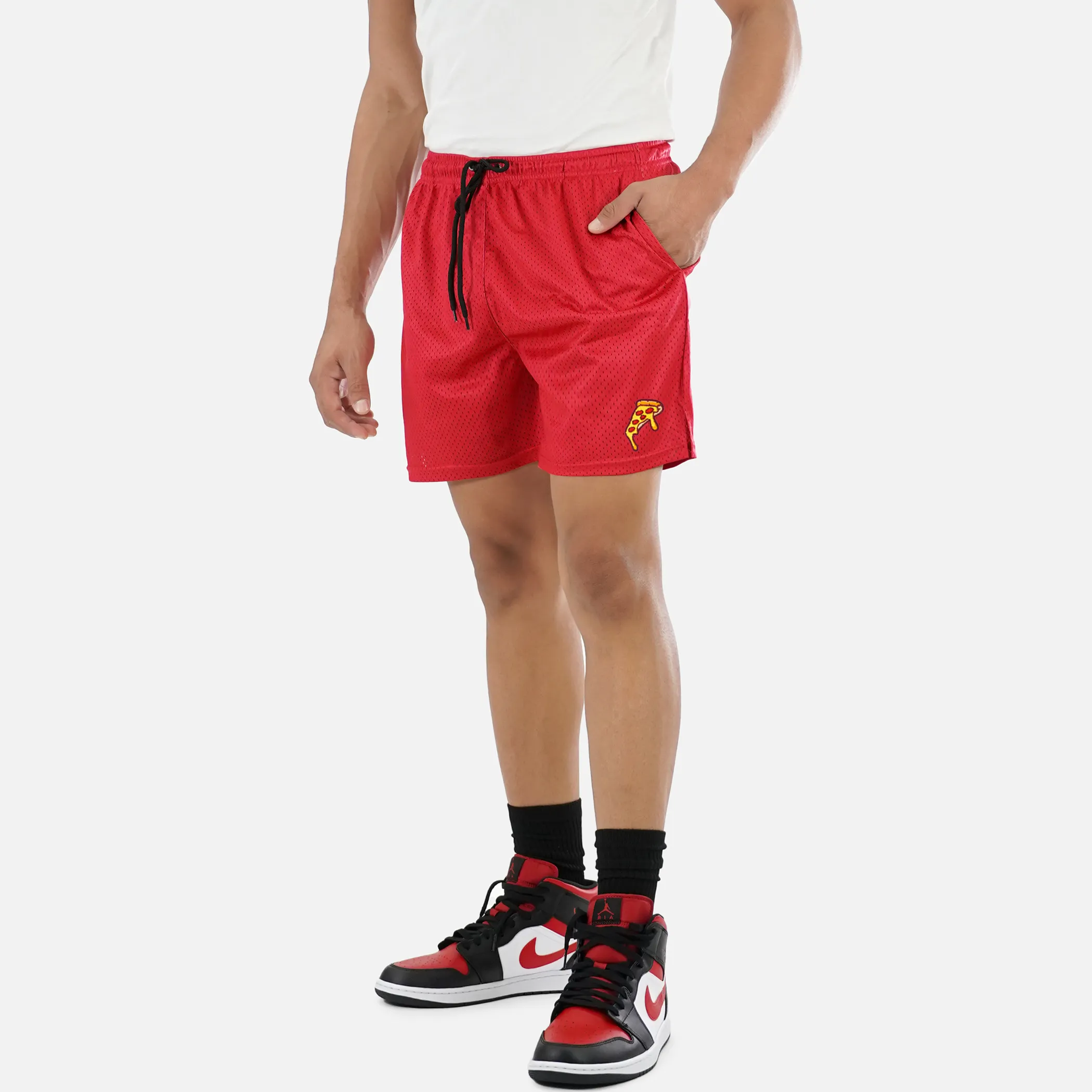 Pizza Slice Patch Shorts - 7"