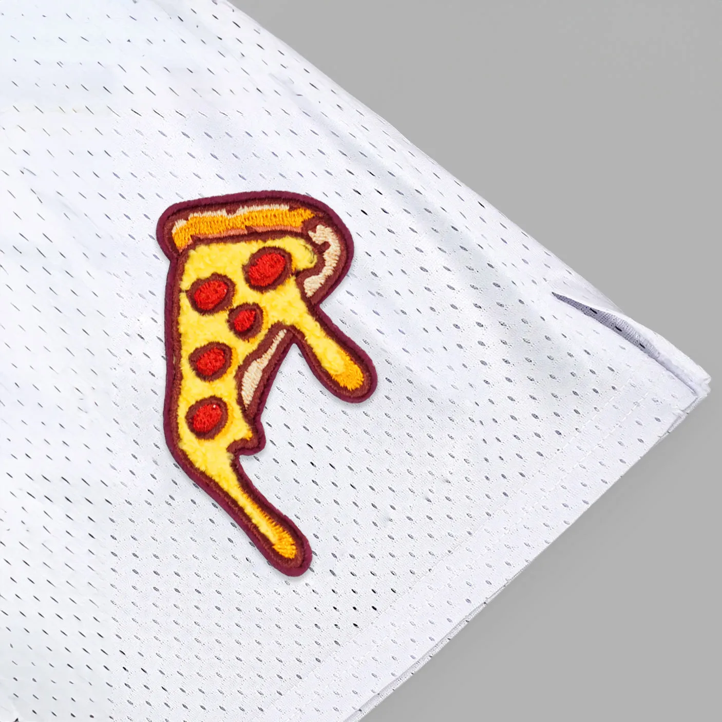 Pizza Slice Patch Shorts - 7"