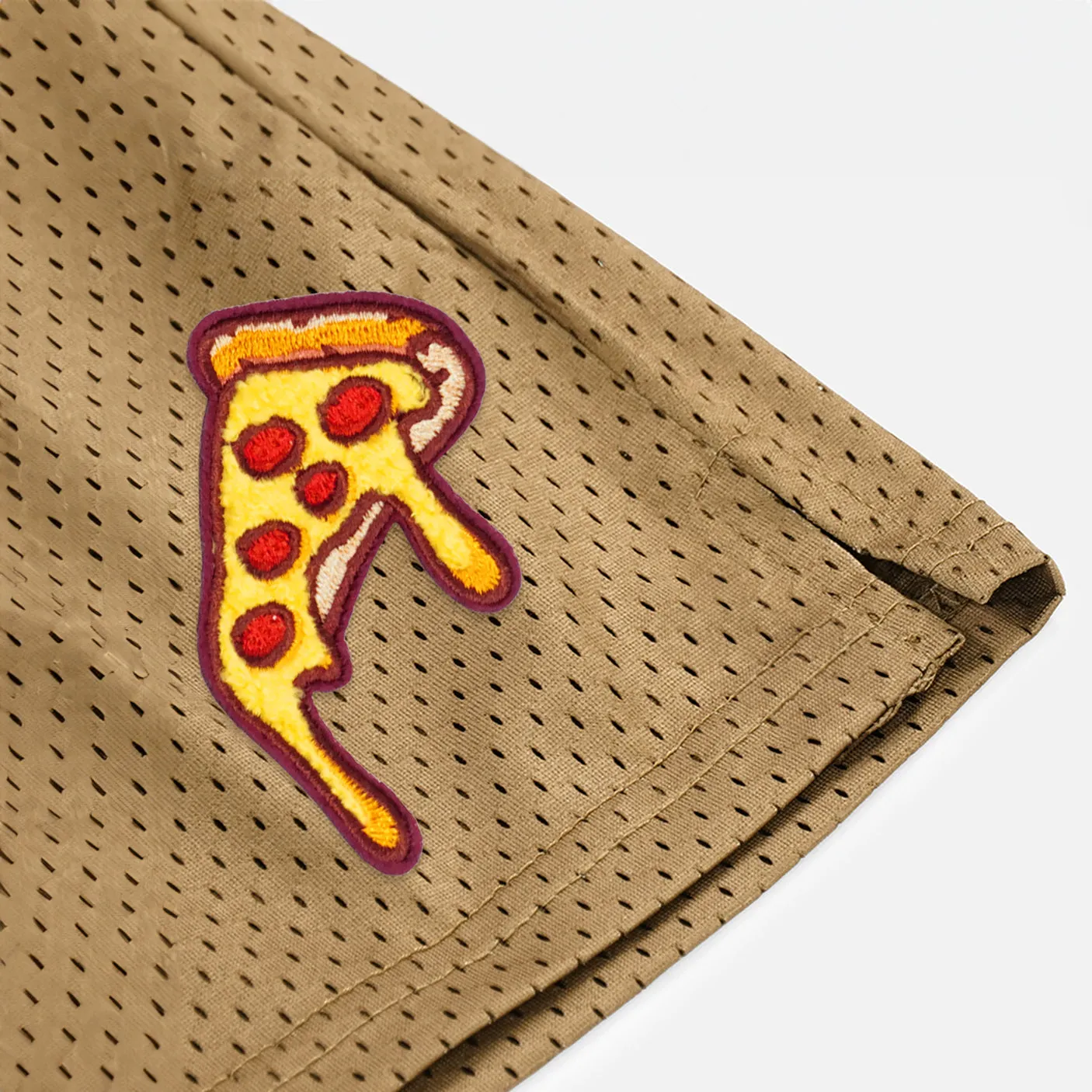 Pizza Slice Patch Shorts - 7"