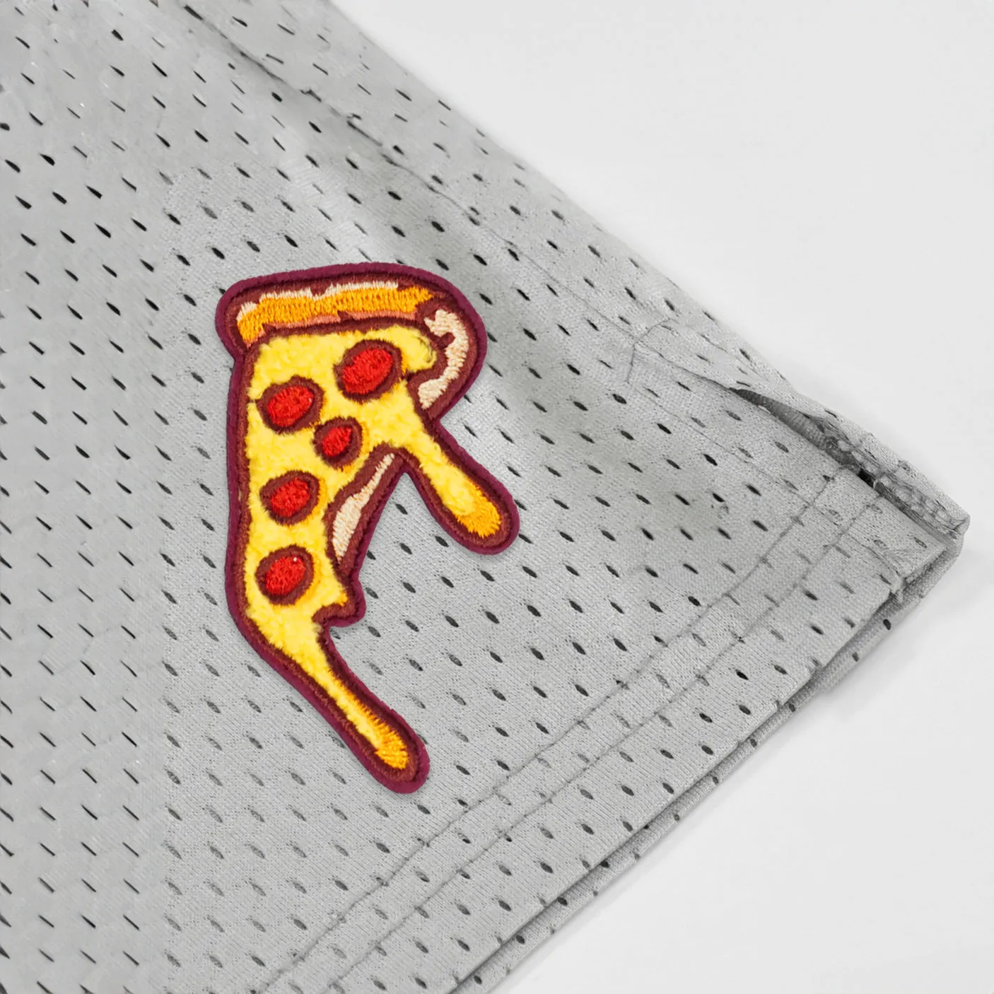 Pizza Slice Patch Shorts - 7"