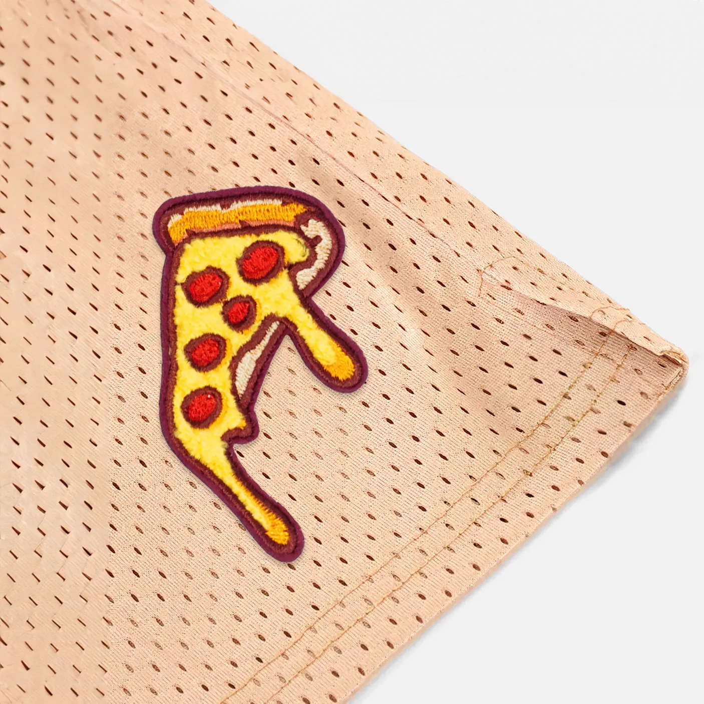 Pizza Slice Patch Shorts - 7"