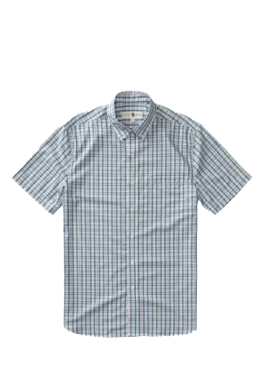 Poplin Milligan Plaid SS Shirt Faded Peri