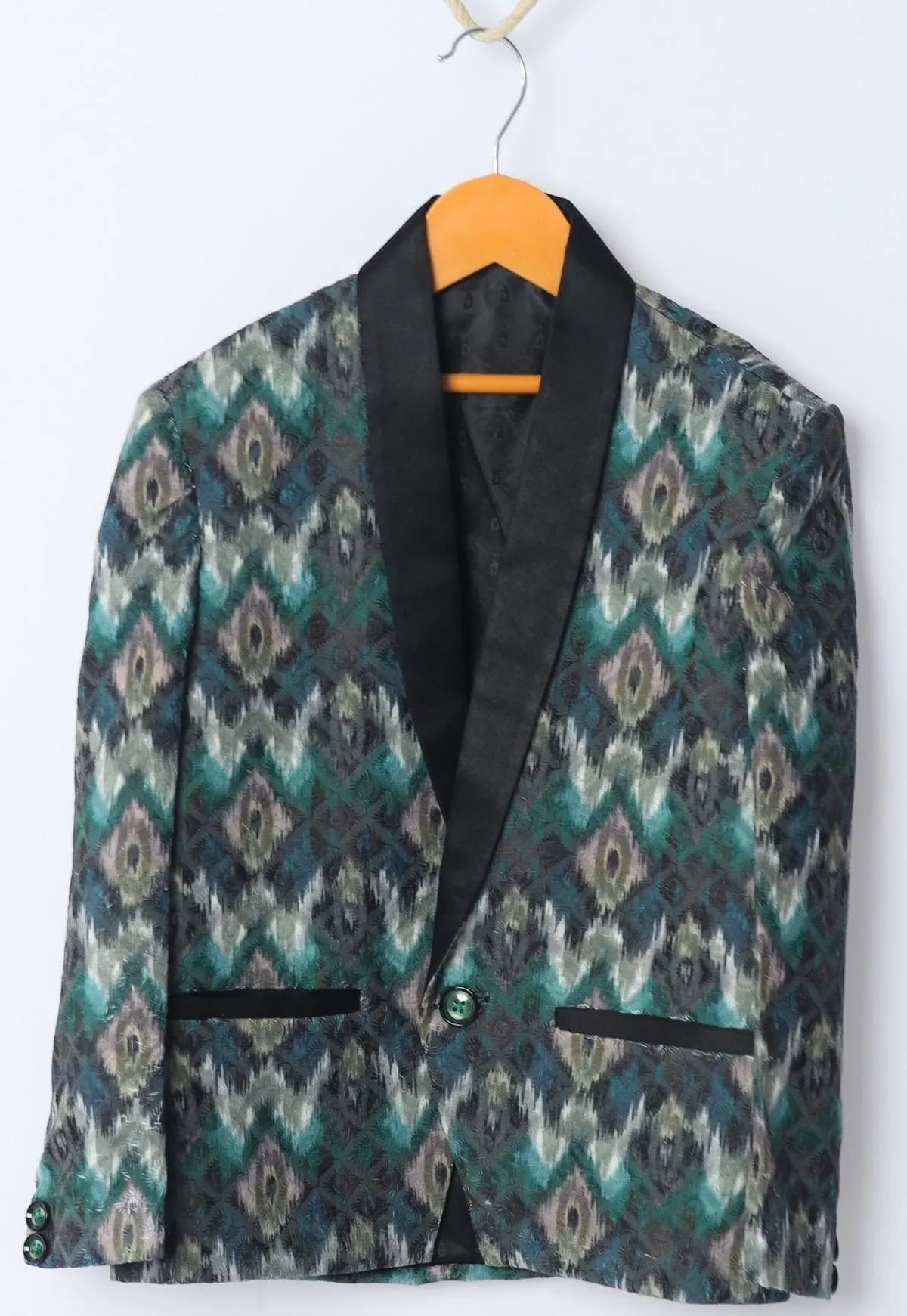 Pre-Order: Embroidery Styled Jacquard Blazer Only