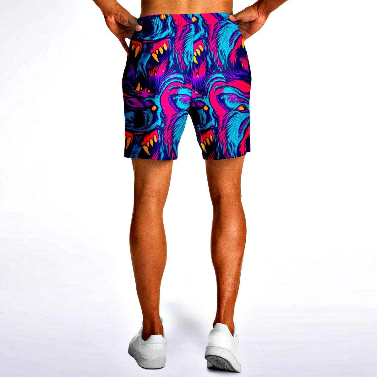 Psychedelic Wolves Athletic Shorts