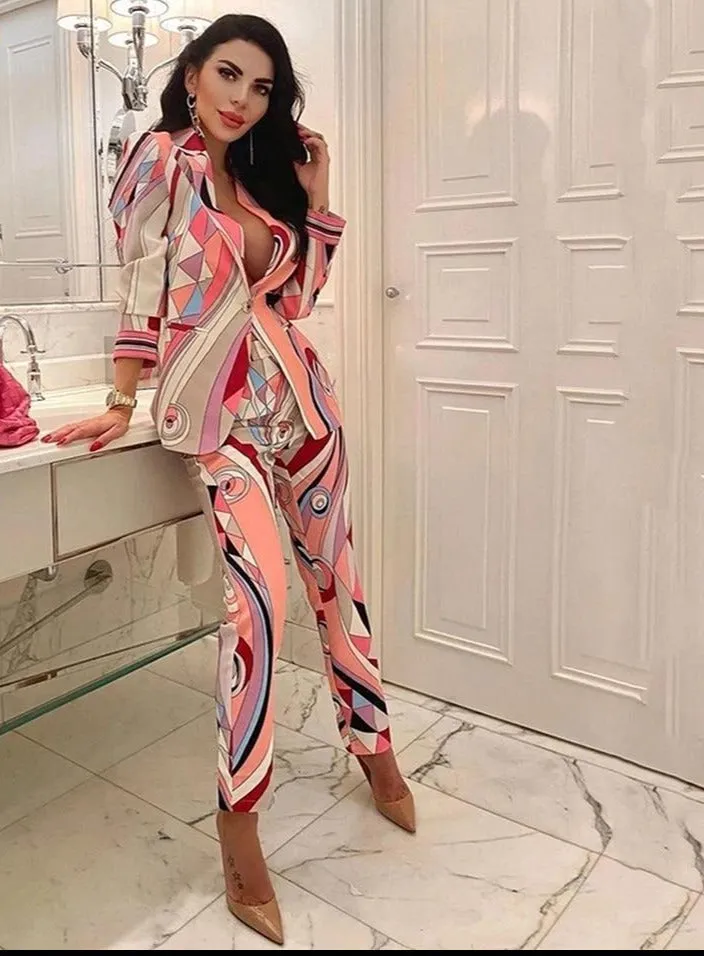 Rachel Blazer & Pants Set