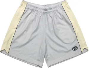 RF Mesh Cream Stripe V-Cut Shorts - Grey