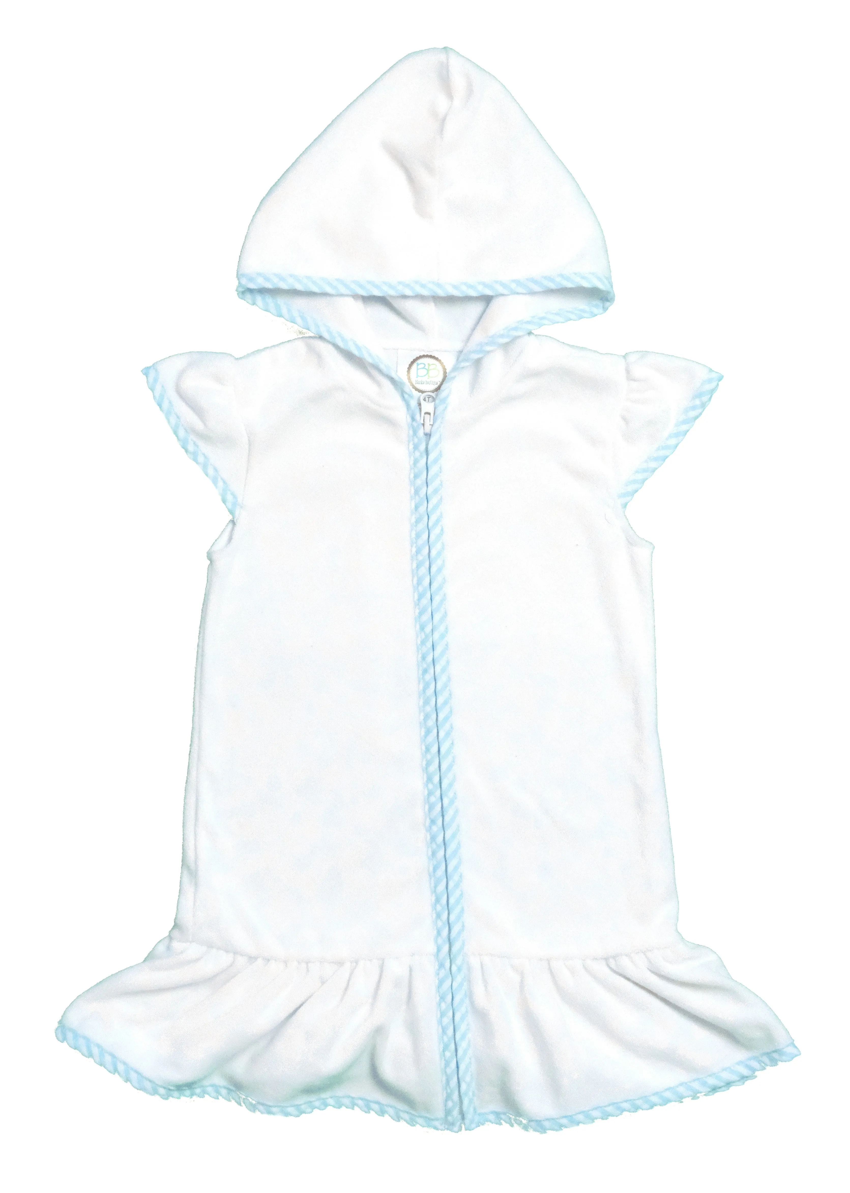 Ruffle Swim Cover Up- Seersucker All Colors
