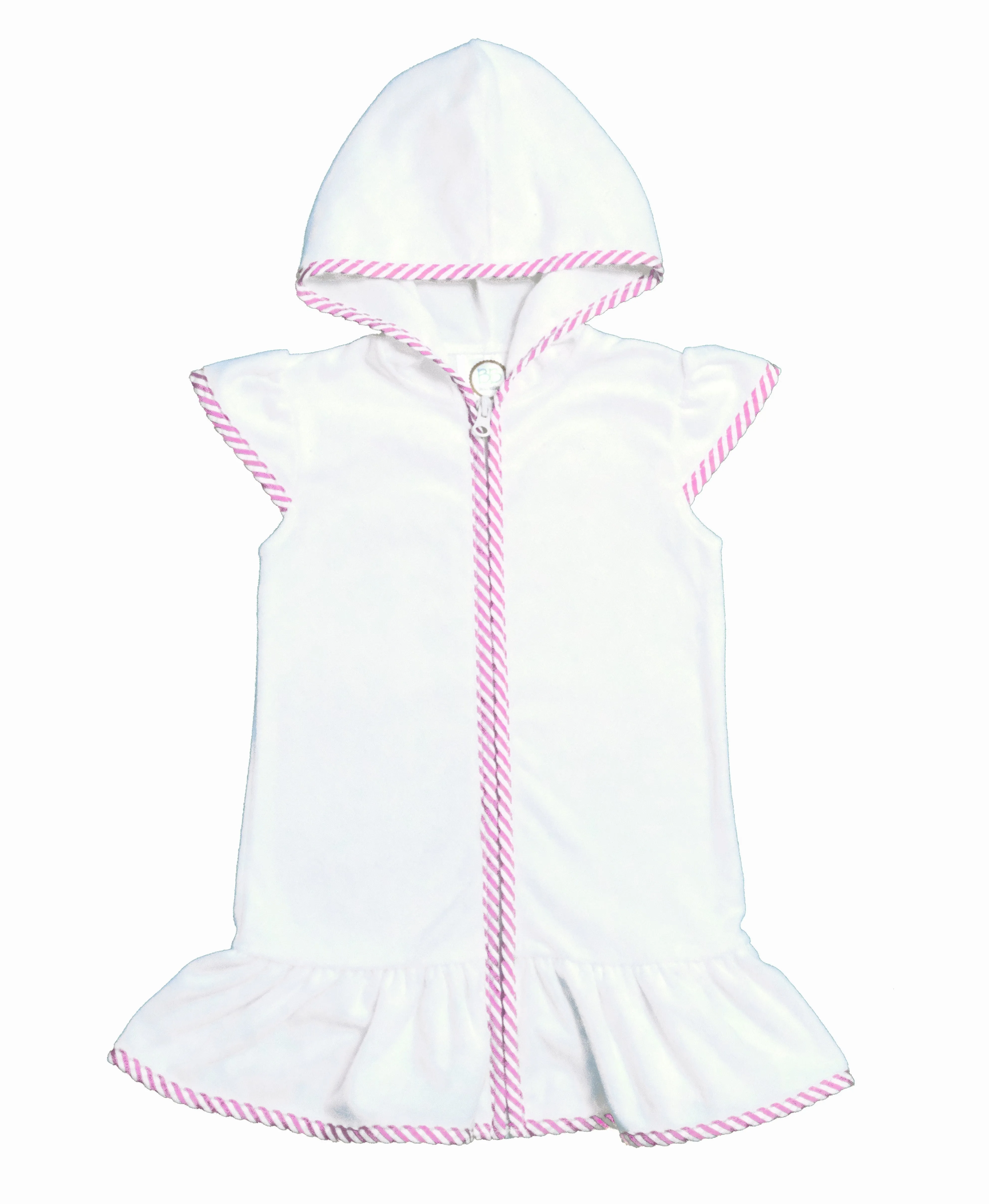 Ruffle Swim Cover Up- Seersucker All Colors