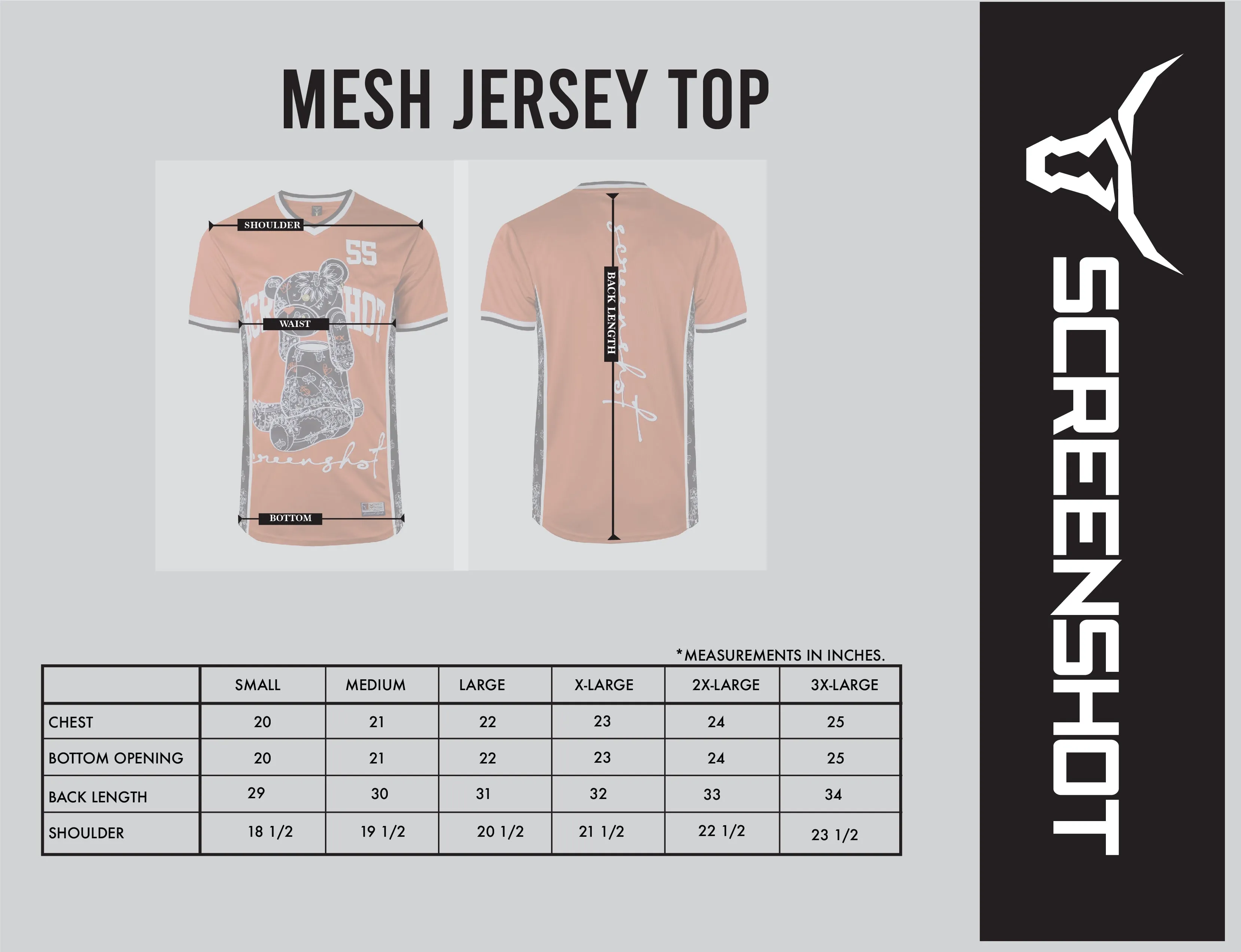 SHORT SLEEVE MESH JERSEY - TS1122 (BLACK)