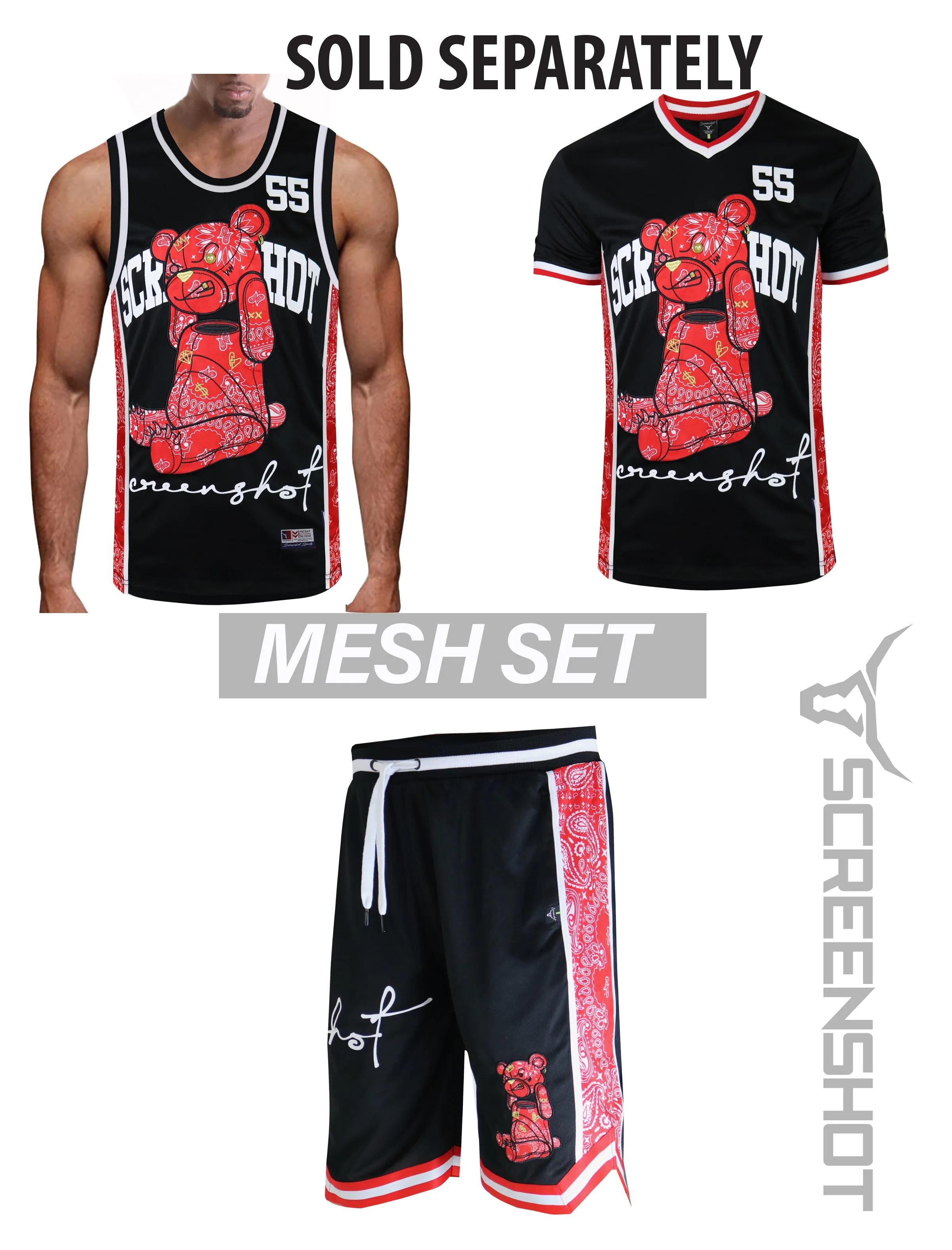 SHORT SLEEVE MESH JERSEY - TS1122 (BLACK)